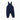Printed Heart Denim Overalls
